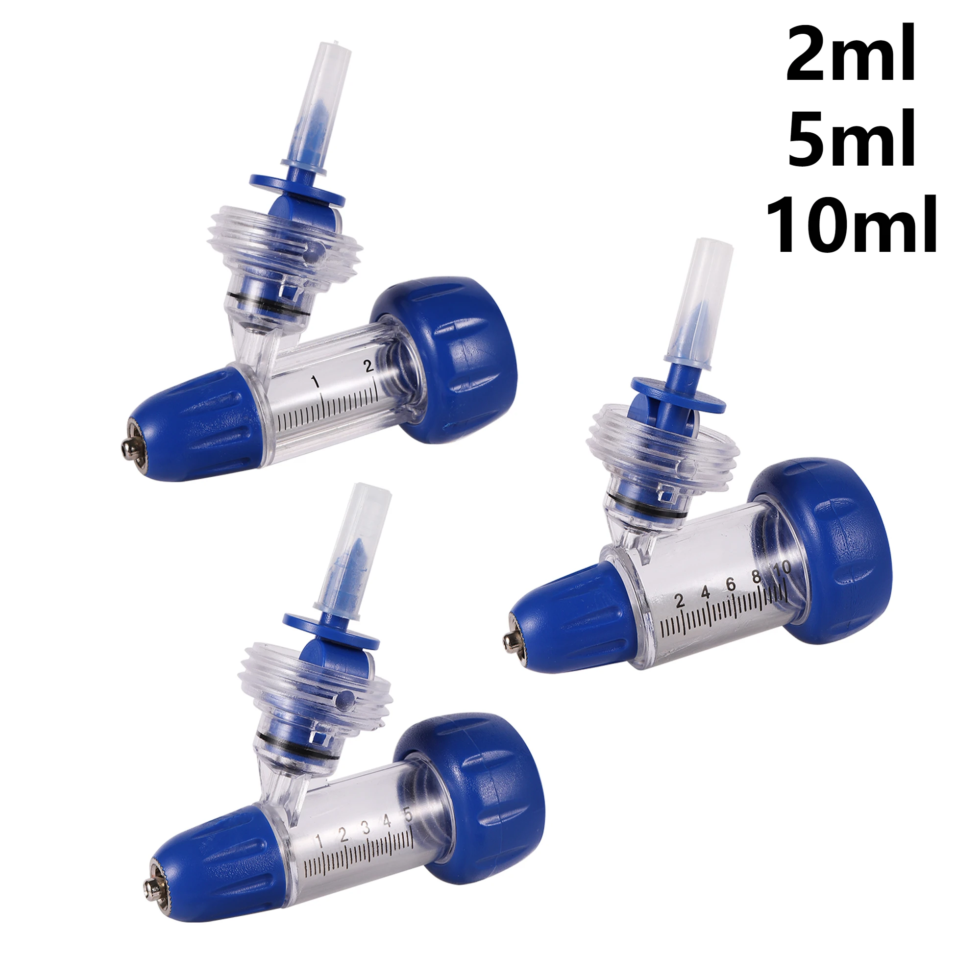 1Pc 2/5/10ml Automatic Veterinary Continuous Syringe Animal Adjustable Vaccine Injector livestock Sheep Cow Injection Accessorie