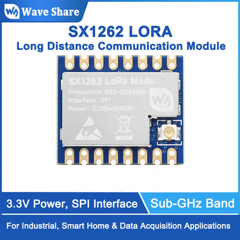 Core1262-HF LoRa Module, Long Range Communication SX1262 Anti-Interference LoRa Chip Module for Sub-GHz HF Band