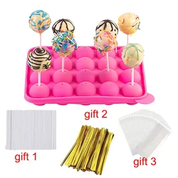 Cake Pop Silicone Mold Set Cakepop Round Lollipop Lolly Hard Candy Toffee Chocolate Ball Maker Kitchen Accessories Baking Tools