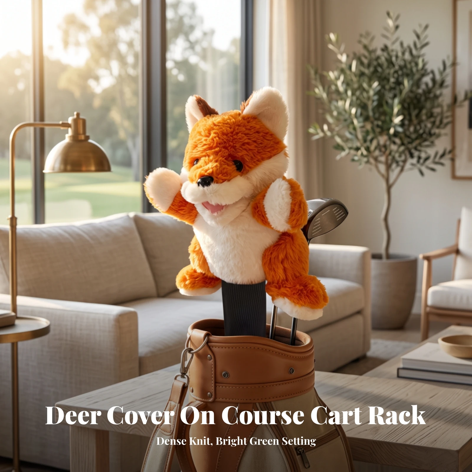 Driver Headcover with Knitted Sock Snug Soft Golf Headcover Golf Club Cover with Knit Sleeve Cute Adorable for Golfers