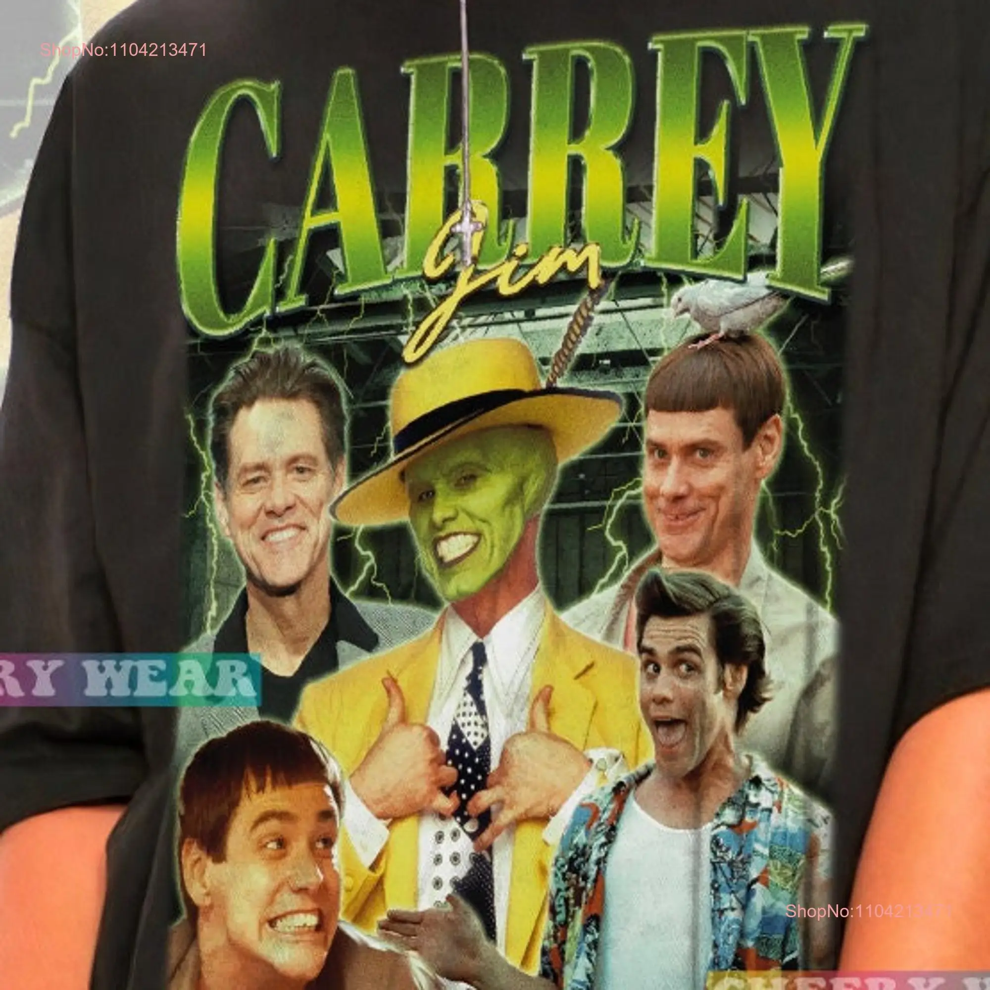 Jim Carrey T Shirt Mask SweaT long or short sleeves