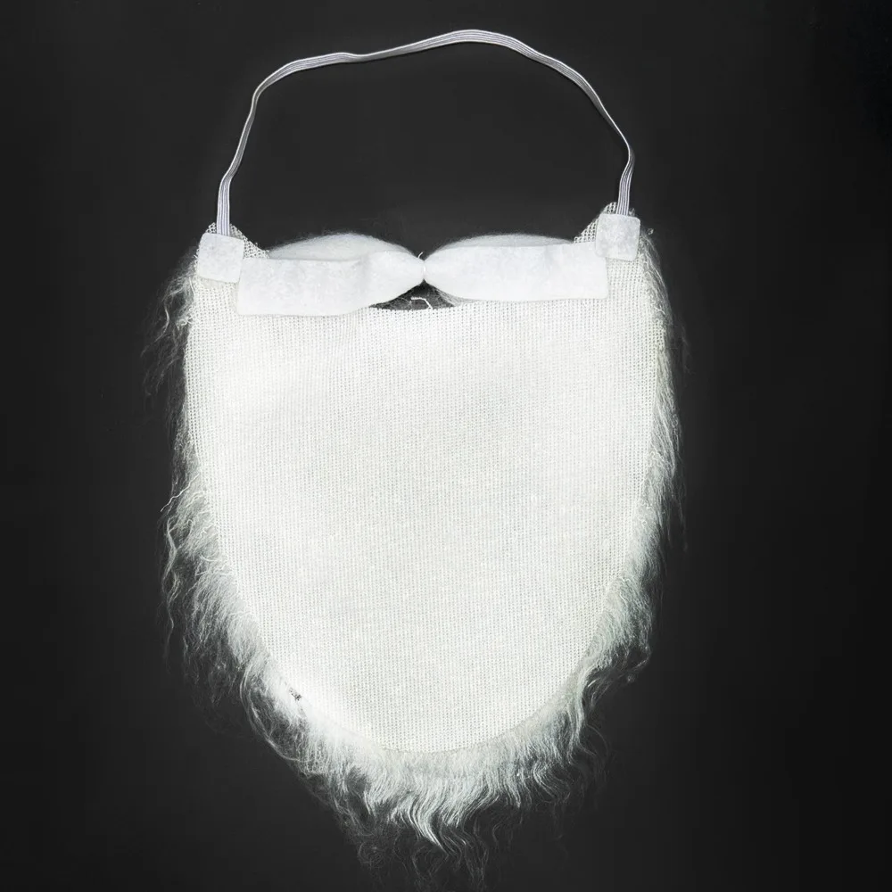 سانتا كلوز اللحية ثمانية أحرف اللحية الكبار الأطفال اللحية عيد الميلاد قبعة بيضاء وهمية اللحية جديد عيد الميلاد الديكور الدعامة