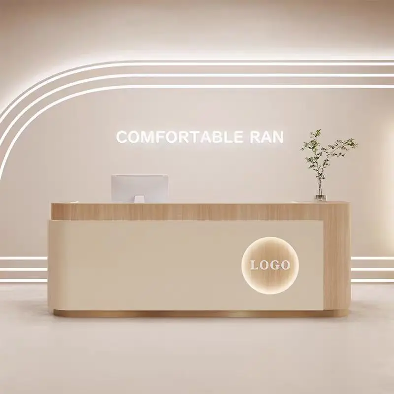 Hair Salon Luxury Reception Desk Counter Decorations Beauty Modern Office Reception Desk Counter Cashier Commercial Furniture
