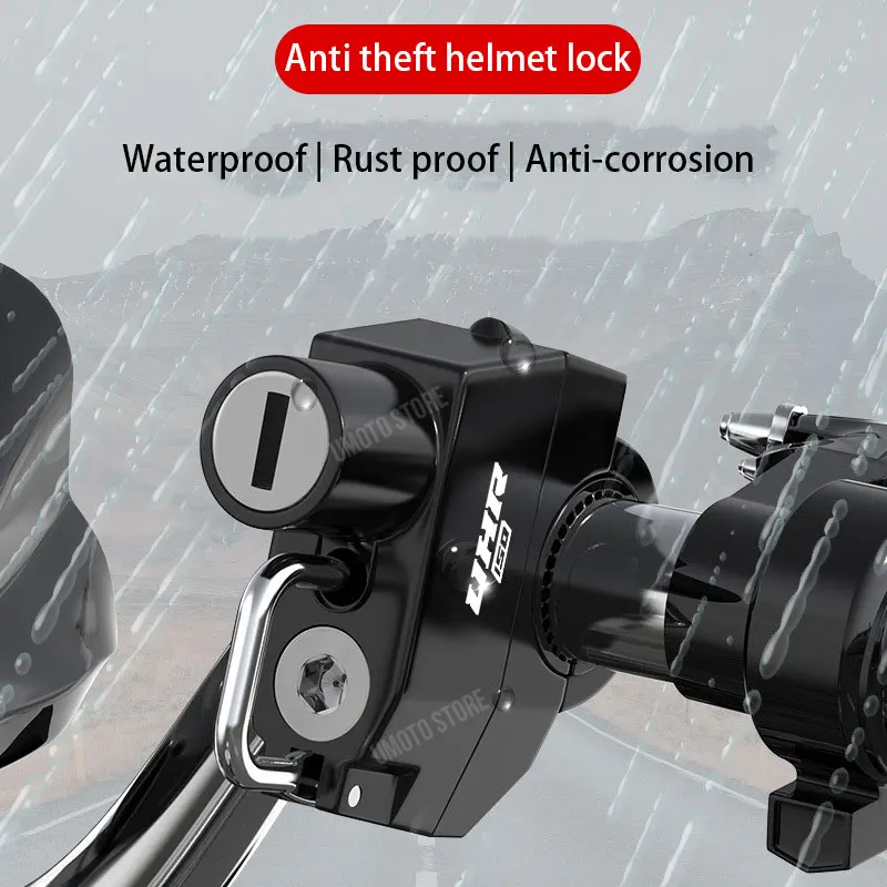 For Suzuki UHR150 1Set Helmet Motorcycle Lock Anti-theft Lock Handlebar Mount Electric Motorbike Universal Security Metal Lock