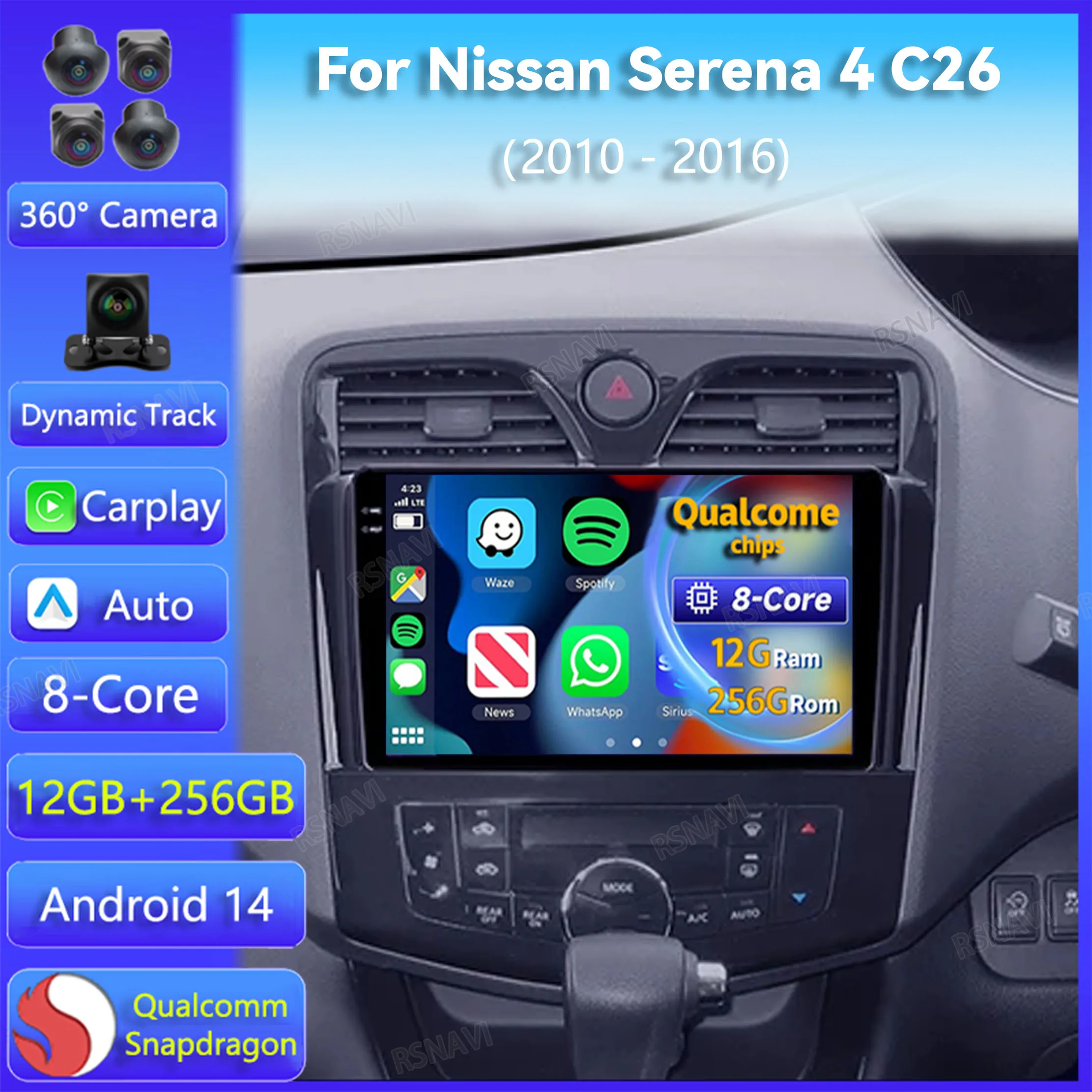 

Android 14 Carplay Auto For Nissan Serena 4 C26 2010 2011 - 2016 Car Radio GPS Navigation Video Player Head Unit BT 2Din Stereo