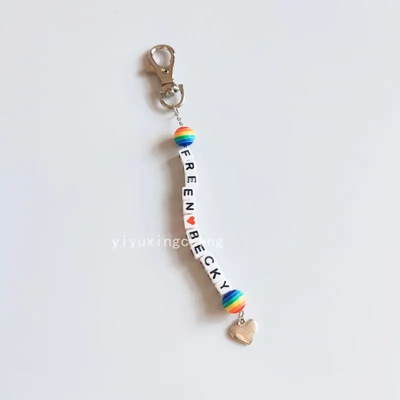 Pink Theory Peripheral Freenbecky Same Handmade Keychain Phone Case Pendant Rainbow Pendant