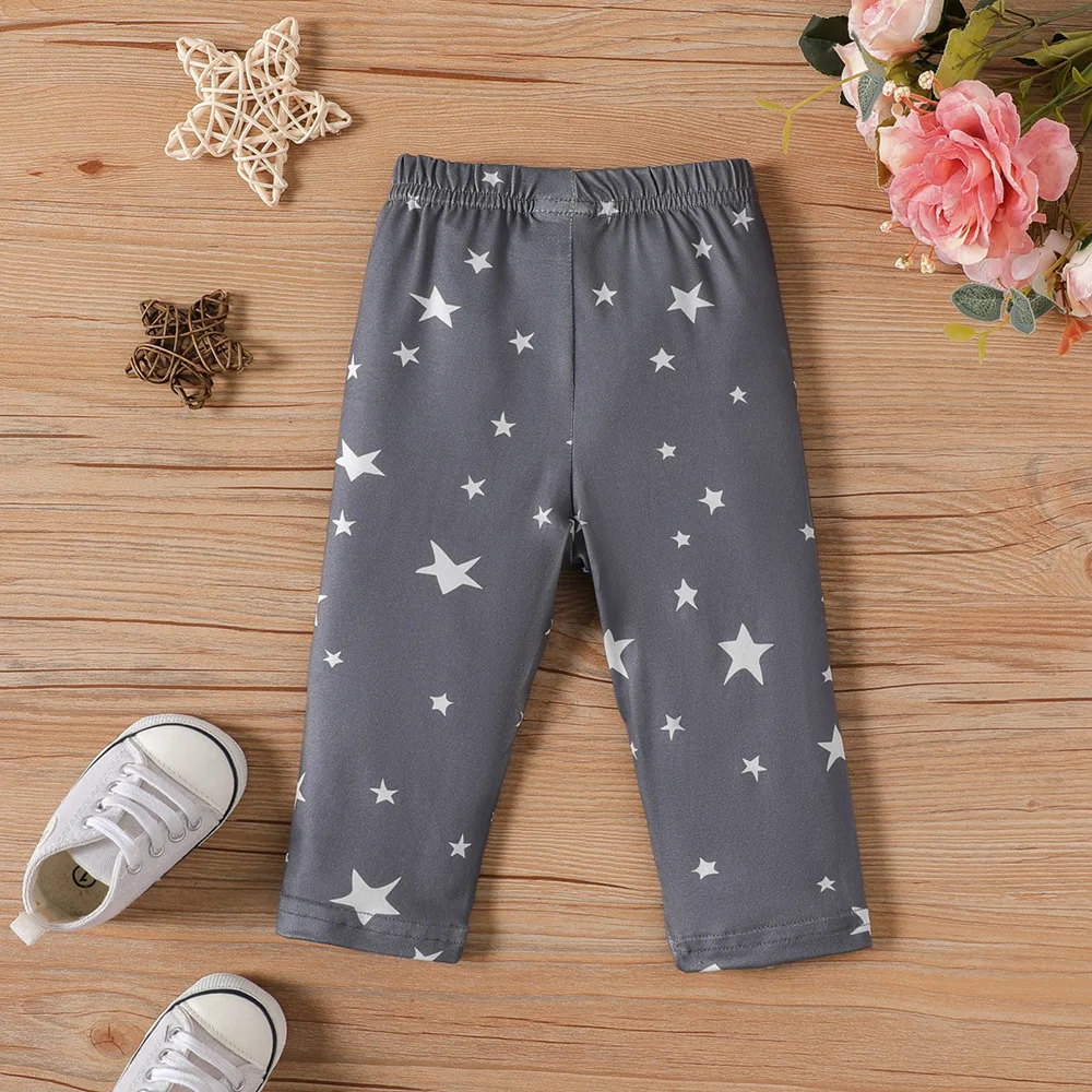 Baby Girls Pants Fashion Star Printed 2023 Spring Autumn Newborn Elastic Waist Trousers Infant Toddler Casual Loose Pants