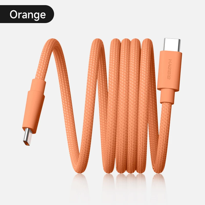 Hagibis Magnetisches USB-C-Kabel Spiralförmiges C-zu-C-Kabel 240W Schnellladung Typ-C Ladekabel Keilstecker für Carplay iPhone 16/17 Pro