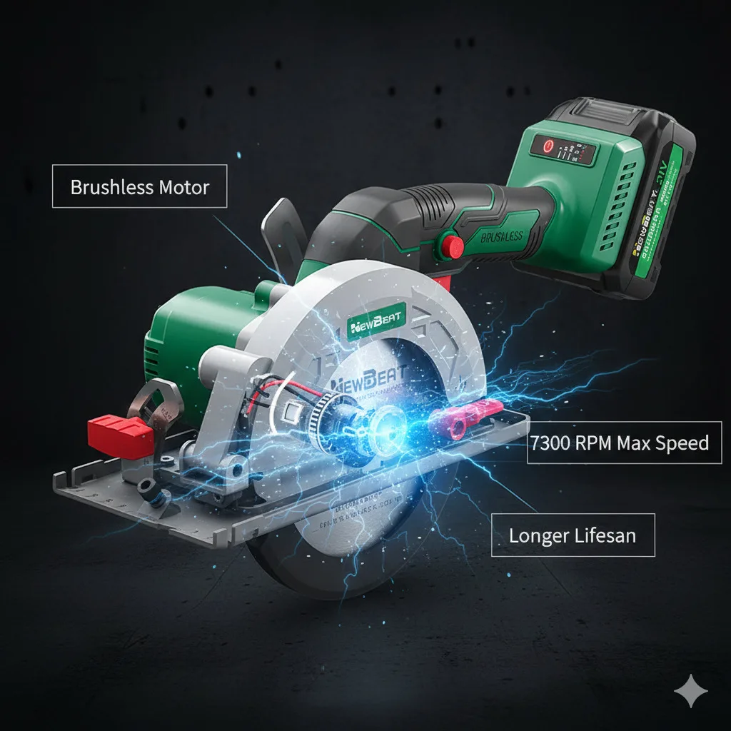 Rechargeable circular saw machine 21V high-power woodworking cutting machine 4.0Ah handheld high-power chainsaw