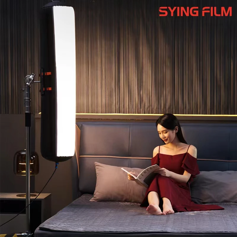 SYINGFILM  Q150 PRO 150W 300W Flexible Light 3000-5600K Bi-color Video Fill Light 9 Scene Effects with Drapery and Grid