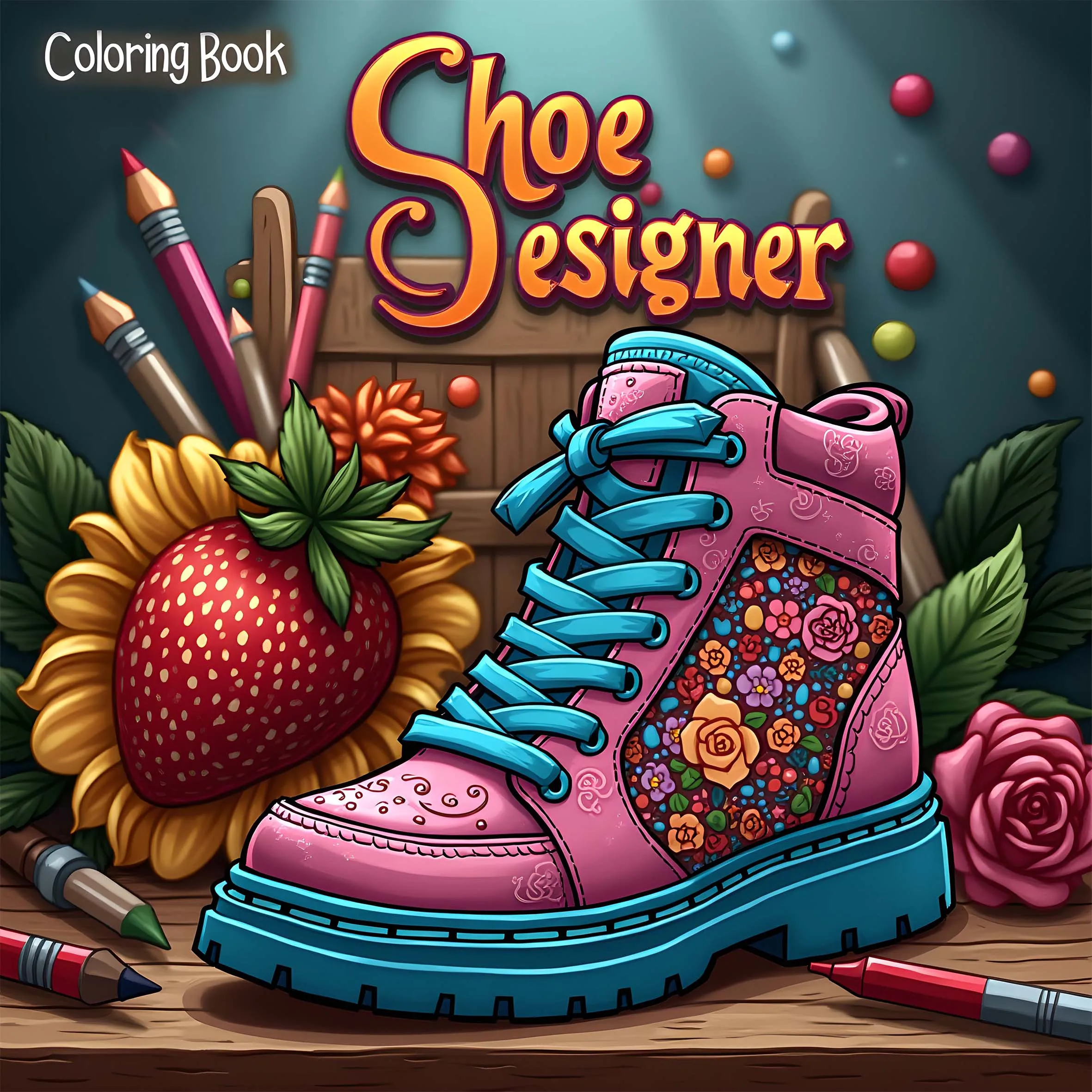 Shoe Designer Coloring Book For Adults Fashion Sneaker Art Drawing Book Anti Stress Relaxation Therapy Coloring Pages