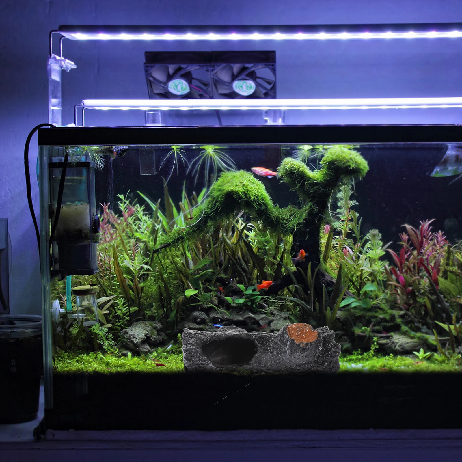 

Fish Tank Aquarium Hideout Decoration Natural Shrimp Cave Shelter Vivid Fish Habitat Aquarium Hideaway