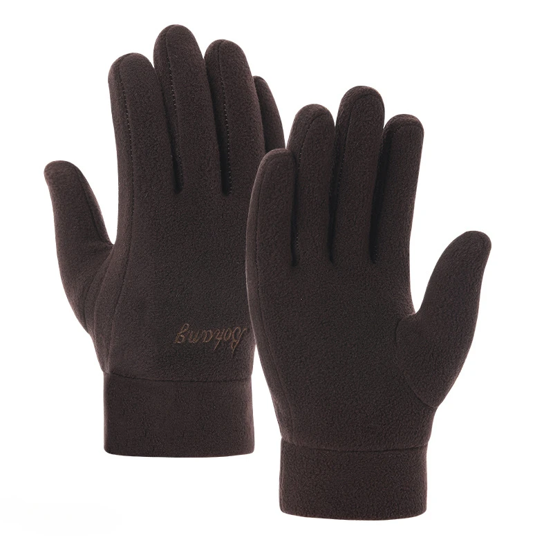 Winter Gloves Windproof Cycling Gloves Outdoor Ski Running Motorcycle Touch Screen Fleece Gloves Non-Slip Warm Full Fingers