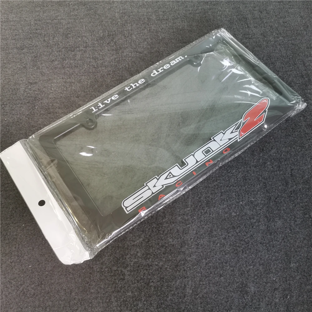 إطار لوحة ترخيص سباق السيارات المعدل ، تصميم JDM للسكونك 2 ، الديكور الخارجي ، إكسسوارات السيارات ، زوج واحد ، 2