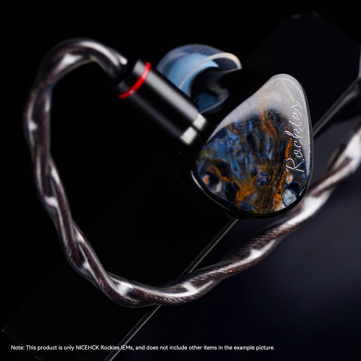 ما قبل البيع NICEHCK Rockies HiFi IEM 1DD + 2 Knowles BA + 2 Sonion EST قابل للاستبدال 0.78 2Pin الطبيعية Pietersite Faceplate الصوت ياربود