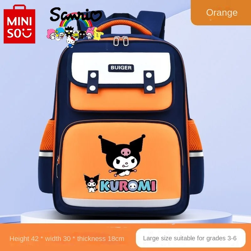 

Miniso Sanrio New Girls' Backpack Fashionable High Quality Nylon Student Backpack Large Capacity Multi Functional Boys Backpack