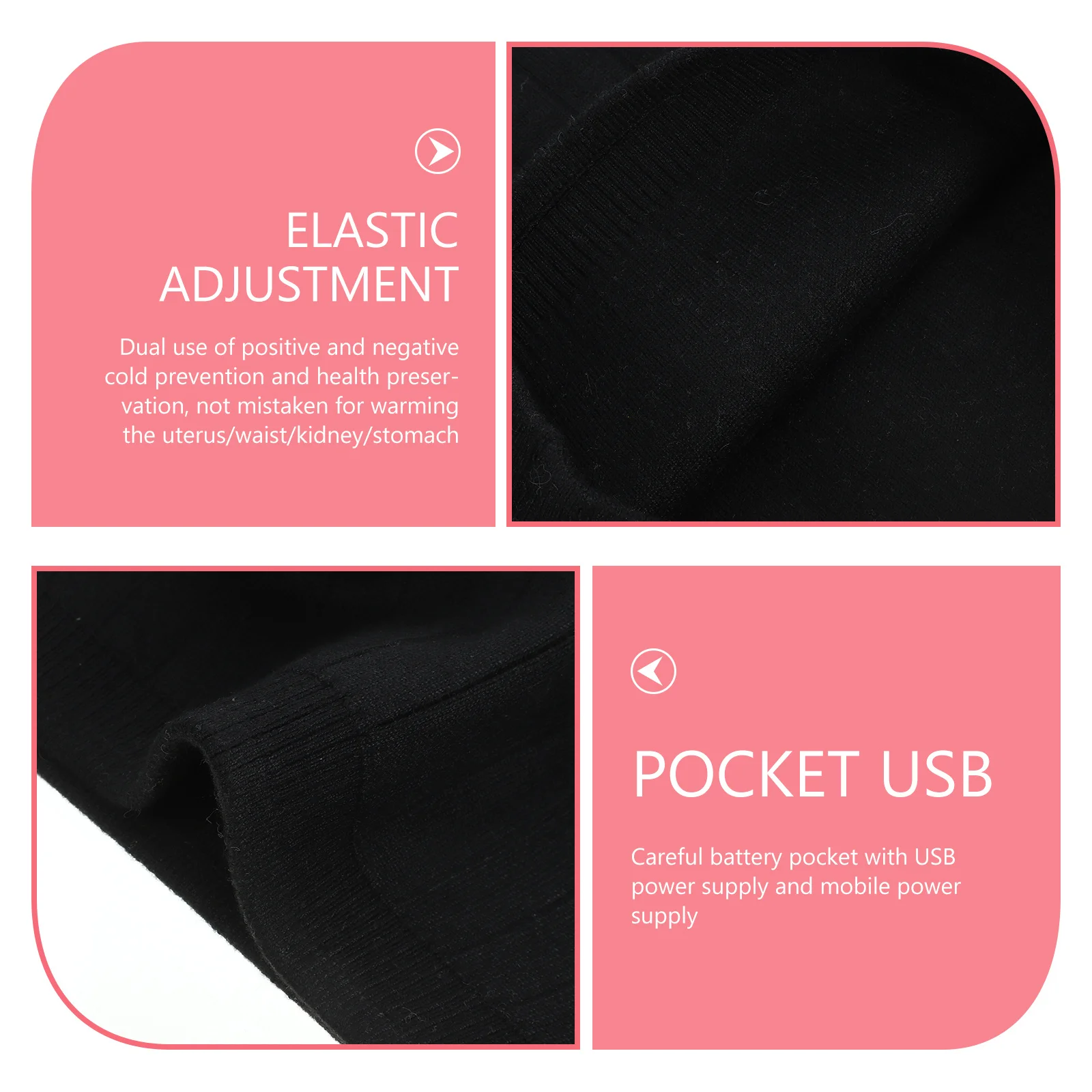 

iplusmile Winter Warm Cashmere Waist Support Band for Men Women Double Layer Stomach Warmer Belt Protector