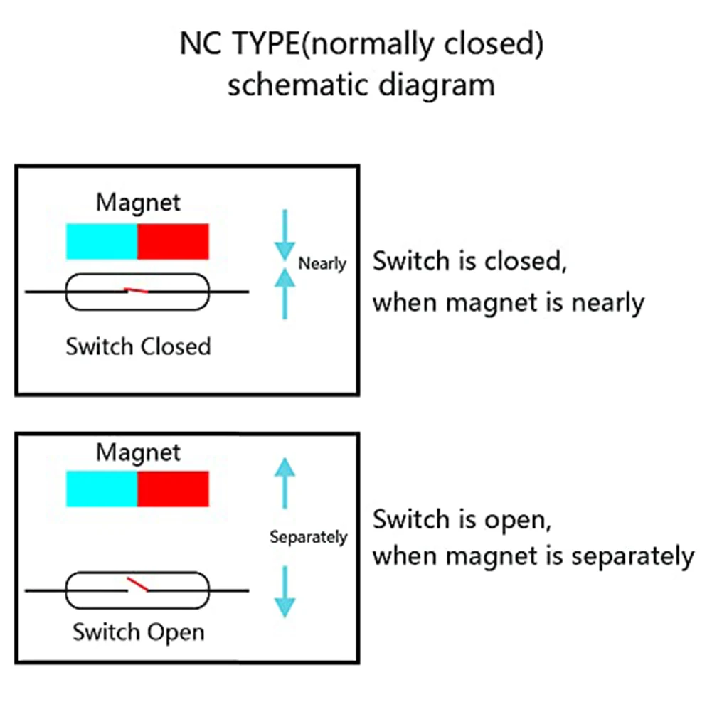 Wired Magnetic Garage Door Sensor gate opening alarm With Bracket garage door opening sensor For Residential Overhead Doors