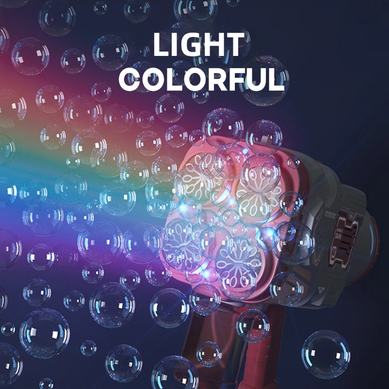 Volautomatisch 40-gaats Sky Star Bubble Gun Bubble Toy Kleurrijk blaaslicht Bubble Machine Outdoor Party Kerstcadeau
