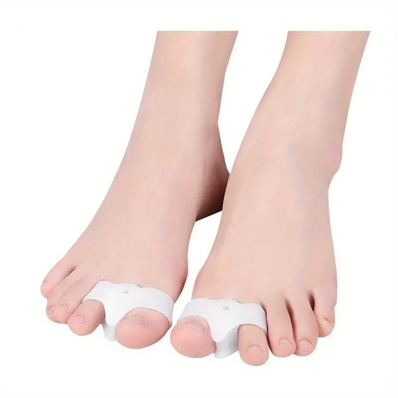 1 Pair Toe Separator for Bunion Correction - Big Toe Splint for Hallux Valgus, Silicone Thumb Brace for Overlapping Toes Relief
