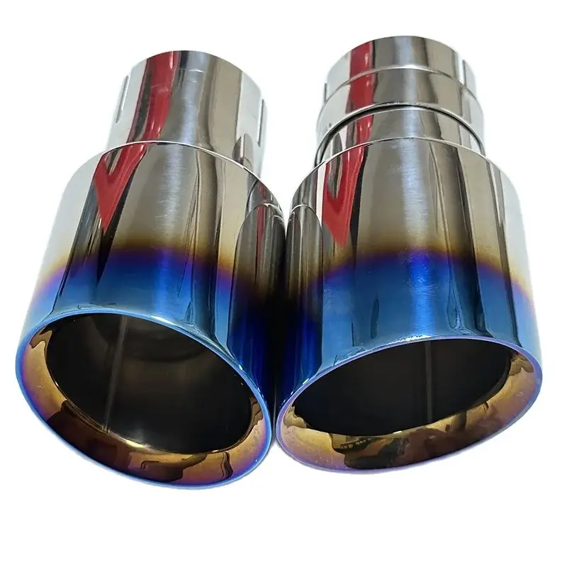 Exhaust nozzle Stainless steel plated blue large diameter 101mm 114mm open car muffler system AK tail nozzle