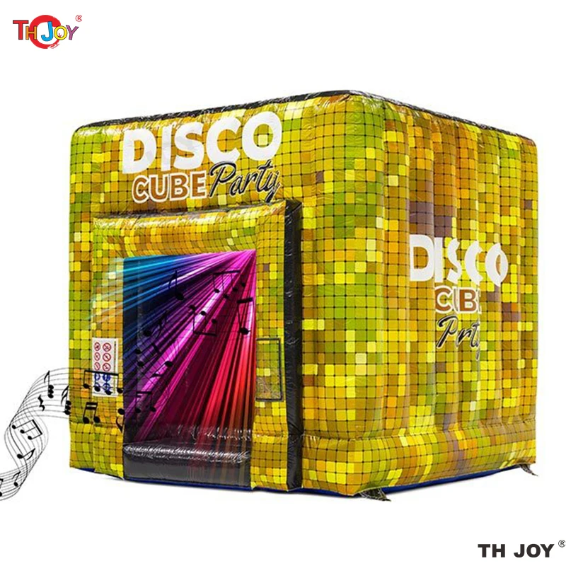 Fast Air Shipping Attractive Inflatable Disco Cube Bounce House Music Bouncy Castle Party jumping Bouncer For Sale