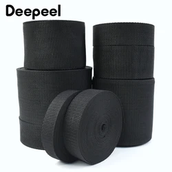 10 metri Deepeel 20-100mm fettuccia in Nylon nero nastro spesso 1.3mm cinghia per bagagli cintura di sicurezza vestiti zaino accessori per cucire