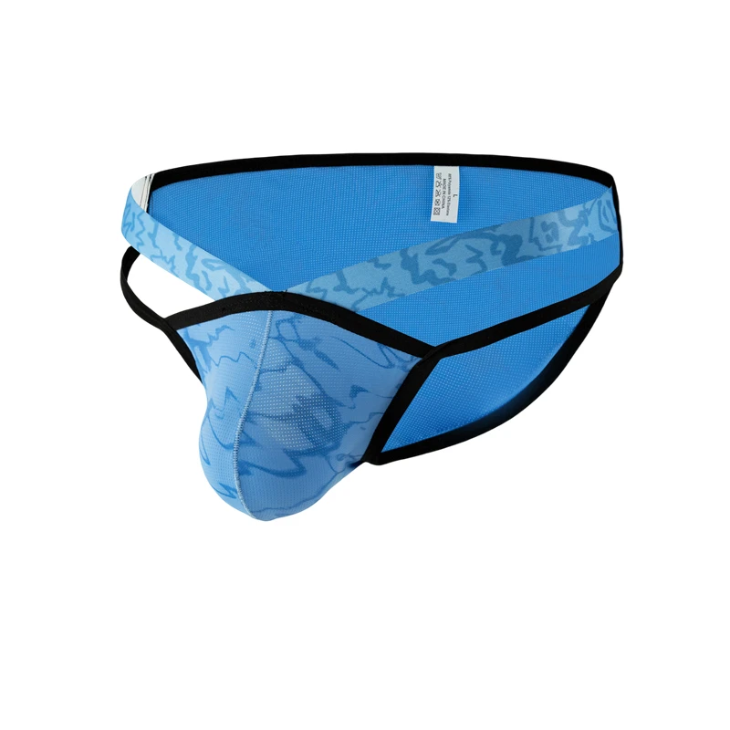 Sexy Underwear Men Briefs Mesh Breathable Butt-lifting Panties U Pouch Ropa Interior Hombre Slips Man Printed Bikini Underpants