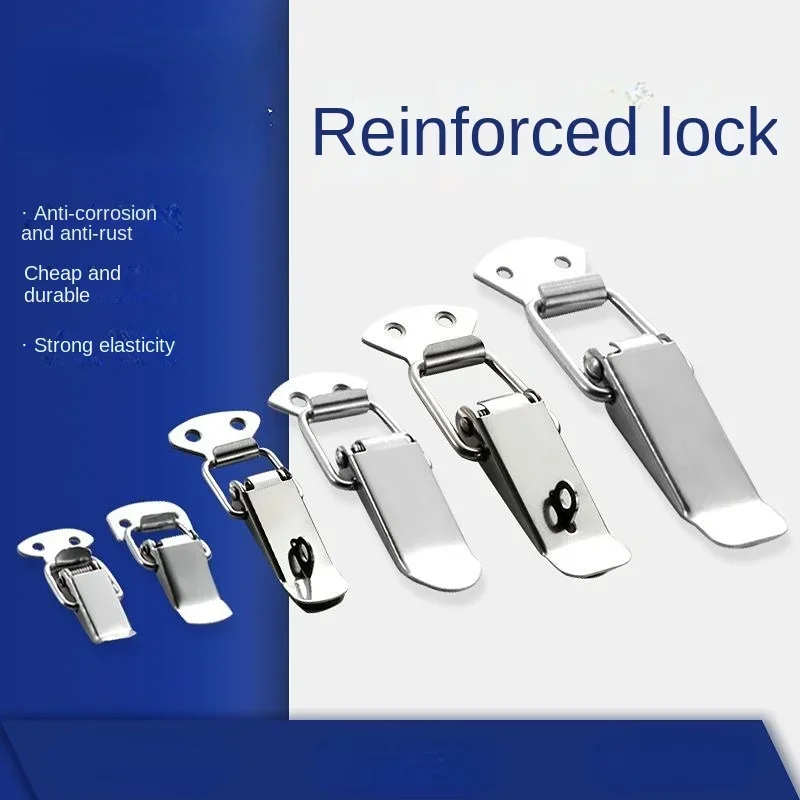 Gereedschapskist Lock Kast Boxen Veerbelaste Latch Catch Tonggle Hasp Mild Stalen Hasp Voor Schuifdeur Eenvoudige Raam Hardware