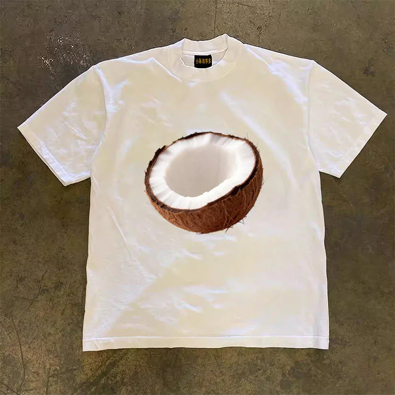 Pure Cotton Double Thread Loose Fit Short Sleeve T-Shirt for Men And Women Breathable Comfortable American Retro Style T-Shirt