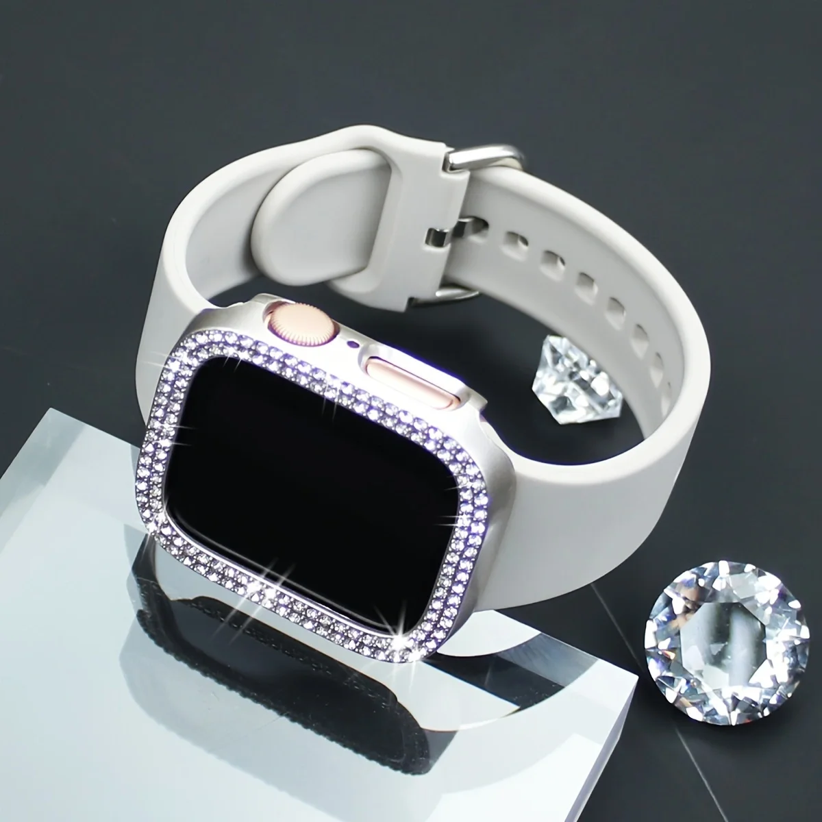 سوار رياضي + حافظة لساعة أبل 40/41/44/45/S1042/46 غطاء حزام من السيليكون سوار ممتص للصدمات IWatch Series 9 8 7 6 5 10 ملحقات #5