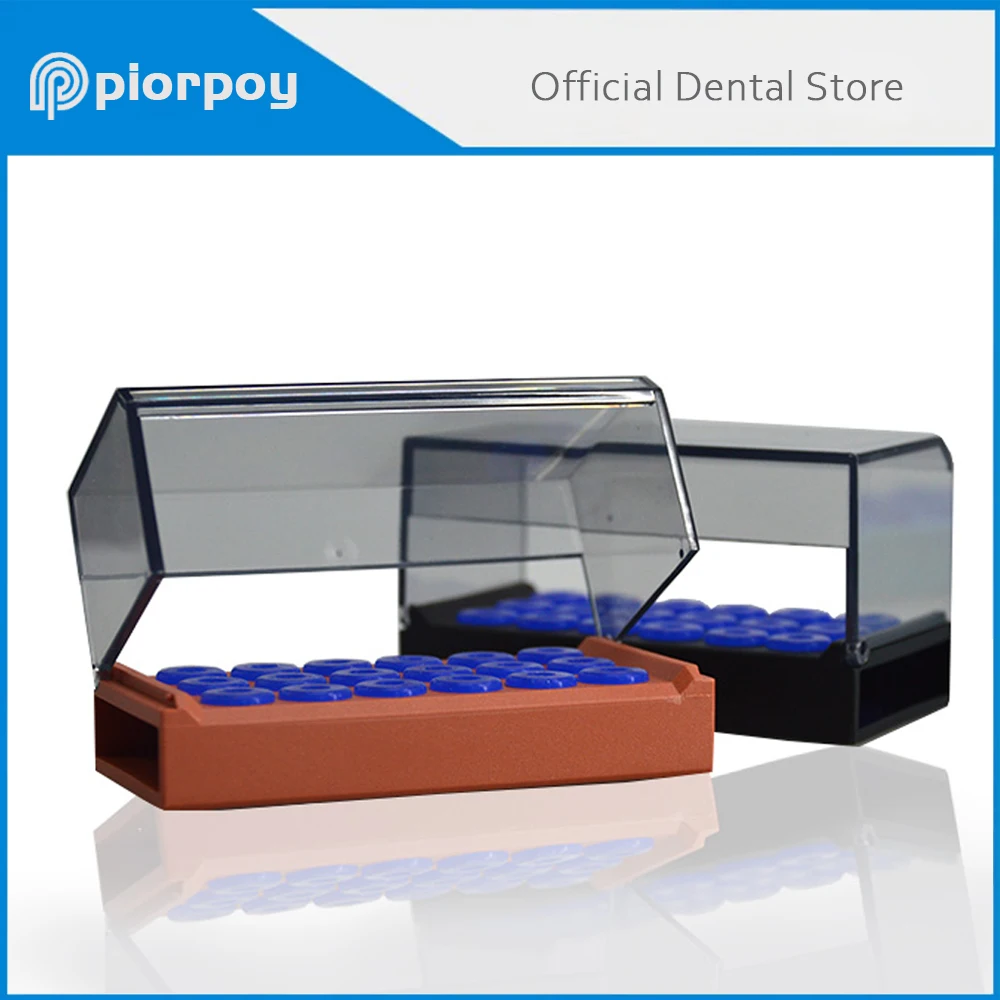 PIORPOY Plastic Dental 18 Holes Burs Holder Dentistry Organizers Disinfection Box Placement Sterilizer Case Odontologia Tool