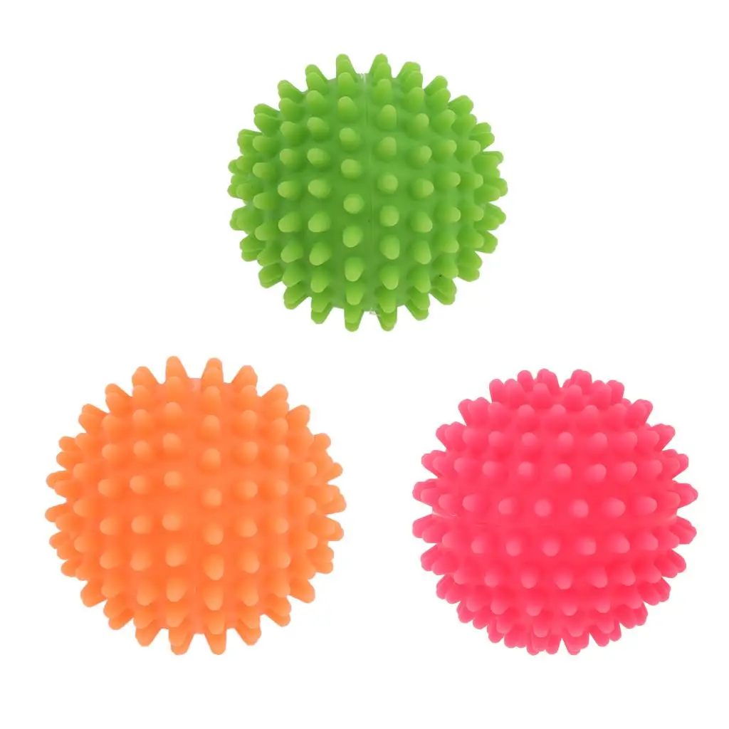 

3X, Lighteweight Yoga Exercise Ball Spiky Point, Massage Balls for , Points, Pain Relieve