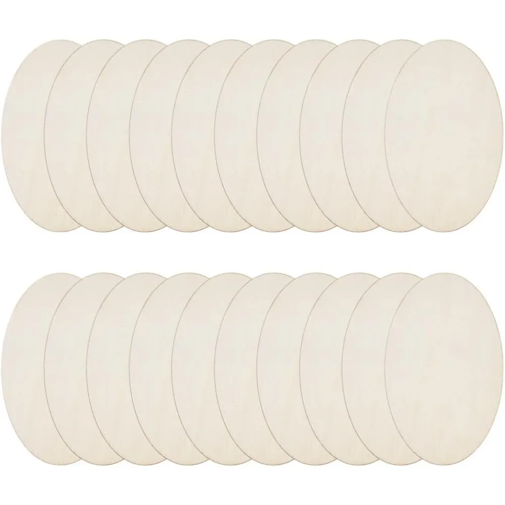 

20 шт. деревянный овальный вырез 5,9x3,5 дюйма незавершенные деревянные пустые ломтики ремесла деревянные круги DIY доска вырез ремесло