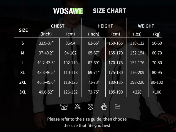 WOSAWE Full Reflective Cycling Jacket Winter Autumn Bicycle Windbreaker Bike Soft Windproof Waterproof Running Jacket Men\'s Coat