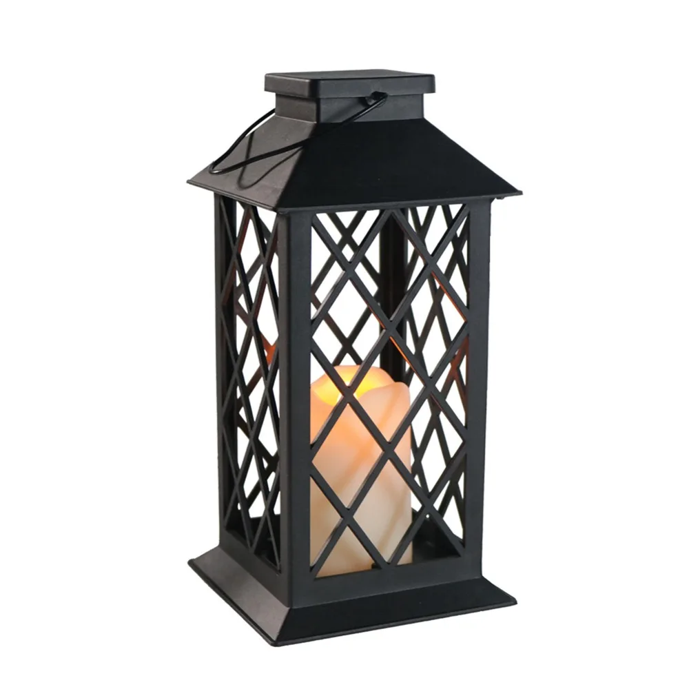 

Waterproof Solar Lantern LED Decorative Hanging Lantern Flickering Flameless Outdoor Garden Light Backyard Porch Terrace Lawn