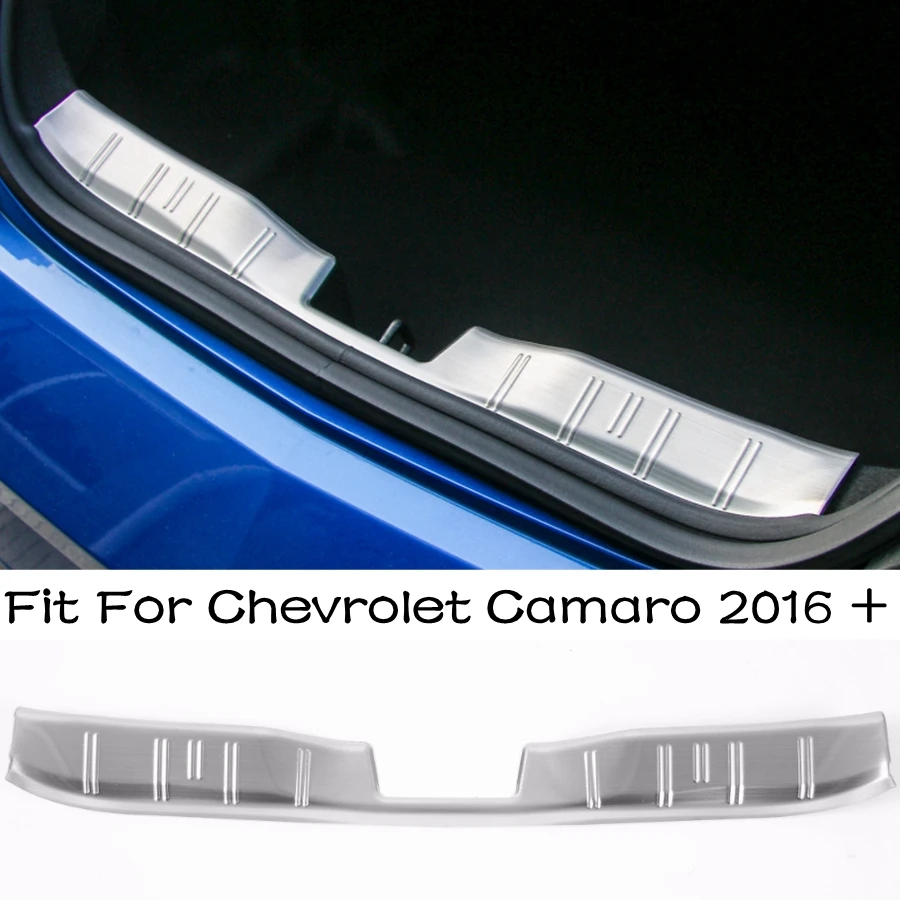 

Rear Bumper Inner Door Sill Plate Panel Protector Cover Trim Stainless Steel Accessories Interior For Chevrolet Camaro 2016 2017