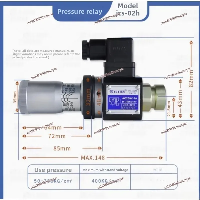 

Hydraulic Oilfield Pressure Relay Hot Sale YUTIEN Oil Pressure Switch JCS-02H02N02NL Hydraulic Sensor