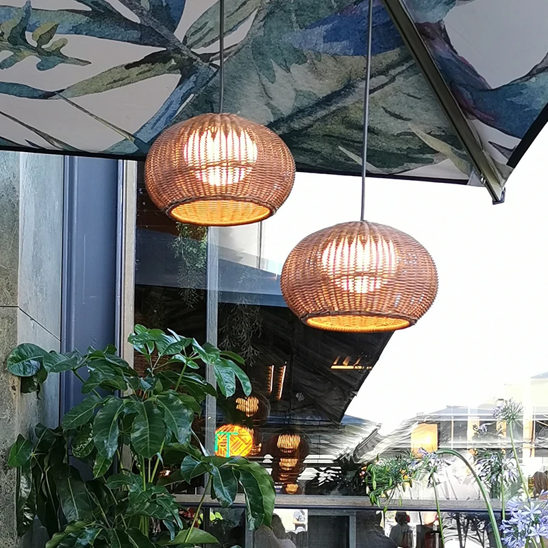 

Outdoor chandelier waterproof balcony light rattan outdoor villa garden landscape courtyard light rainproof pavilion