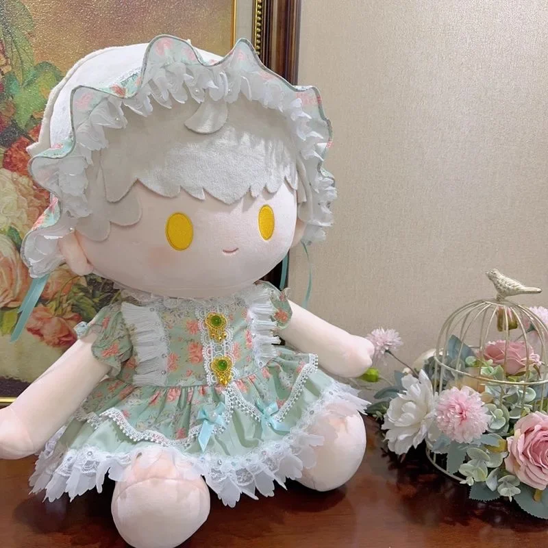 Hellgrüne 40 cm Baumwollpuppenkleidung, 20 cm Puppenkleidung, Xingdailu/Lina/Beier-Rock, 50–55 cm wiedergeborenes Puppenkleid