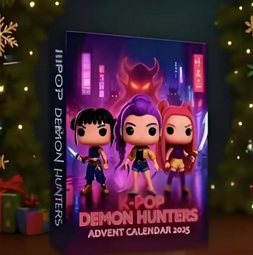 K-Pop chasseurs de démons calendrier de l'avent 2025 porte-clés Saja garçons Jinu pendentif compte à rebours boîte aveugle Halloween cadeaux de noël jouets