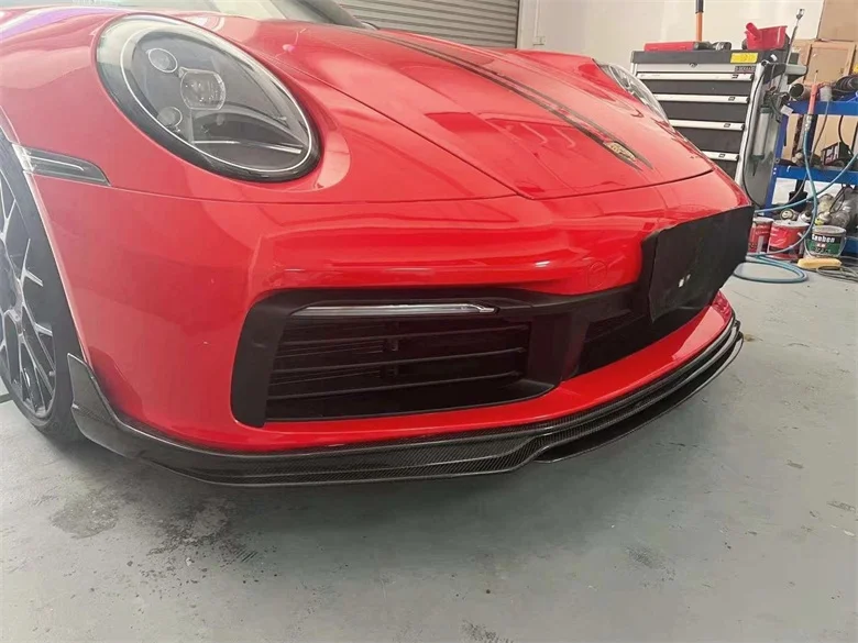 

F Style Carbon Fiber Front Lip for Porsche 911 992 Carrera Front Bumper Lip Body Kit