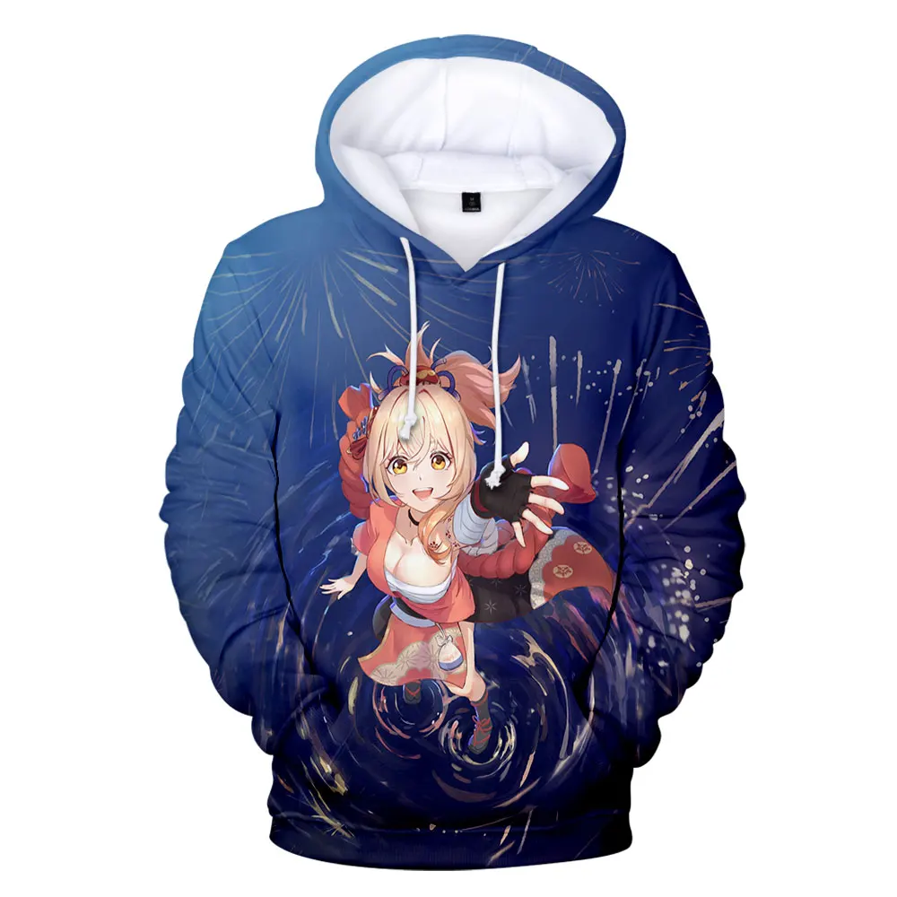 Genshin Impact Yoimiya 3D ChimPrint Hoodie, Sweat à capuche confortable, Hip Hop, Casual, All-Match, Harajuku, Unisexe, Médicaments