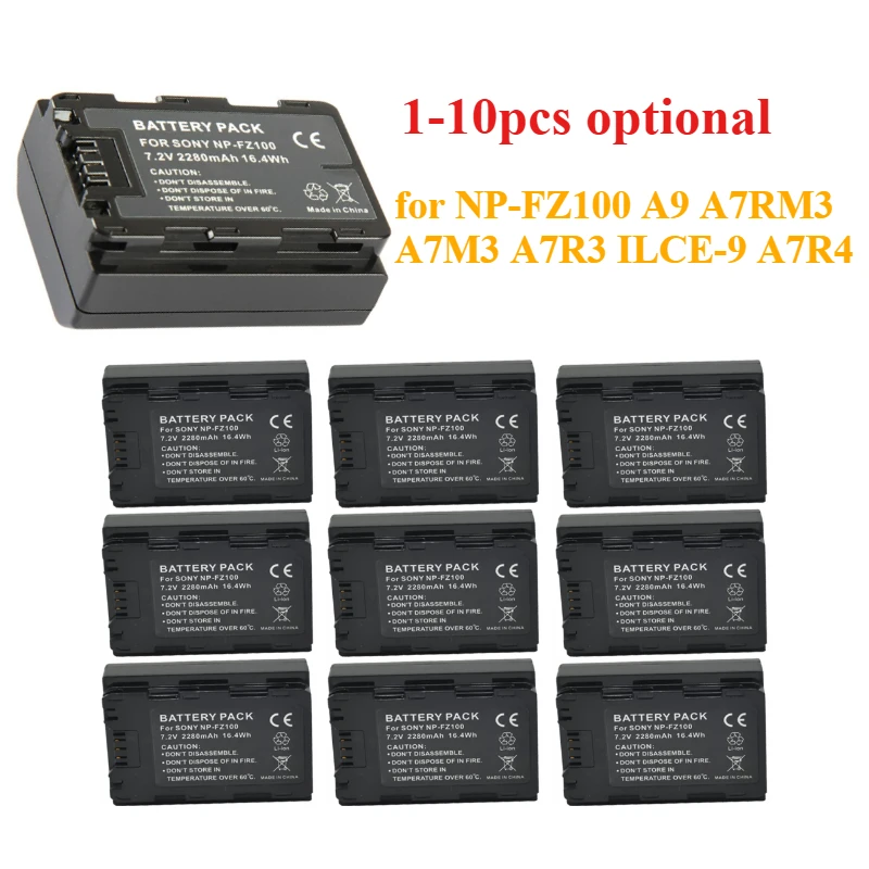 1-10pcs Replacement Capacitor IC chip for NP-FZ100 A9 A7RM3 A7M3 A7R3 ILCE-9 A7R4 Camera 7.2V 2280mAh 16.4Wh Integrated Circuit