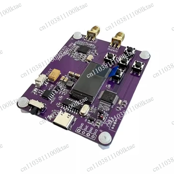 6GHz RF Signal Generator 23.5-6000 MHZ RF Signal Source Transmitter HMC833oled Screen Display