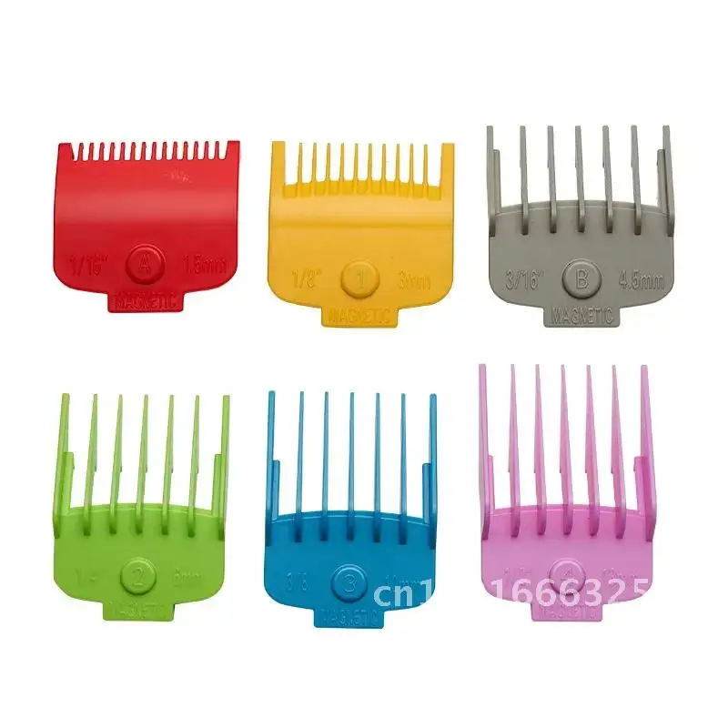 6Pcs/Set Hair Clipper Guards For Wahl Hair Cutting Machine Shop Y0625 Limit Button Combs Barber Cutting Guide Comb Magnetic