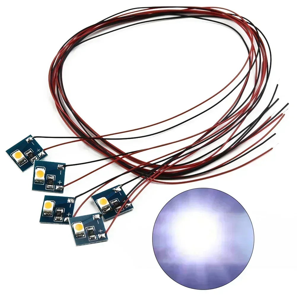 5pcs Model Train Pre-soldered Micro Litz Wired 12v LEDs For Model Railway Building Interior Lighting For Hornby OO HO