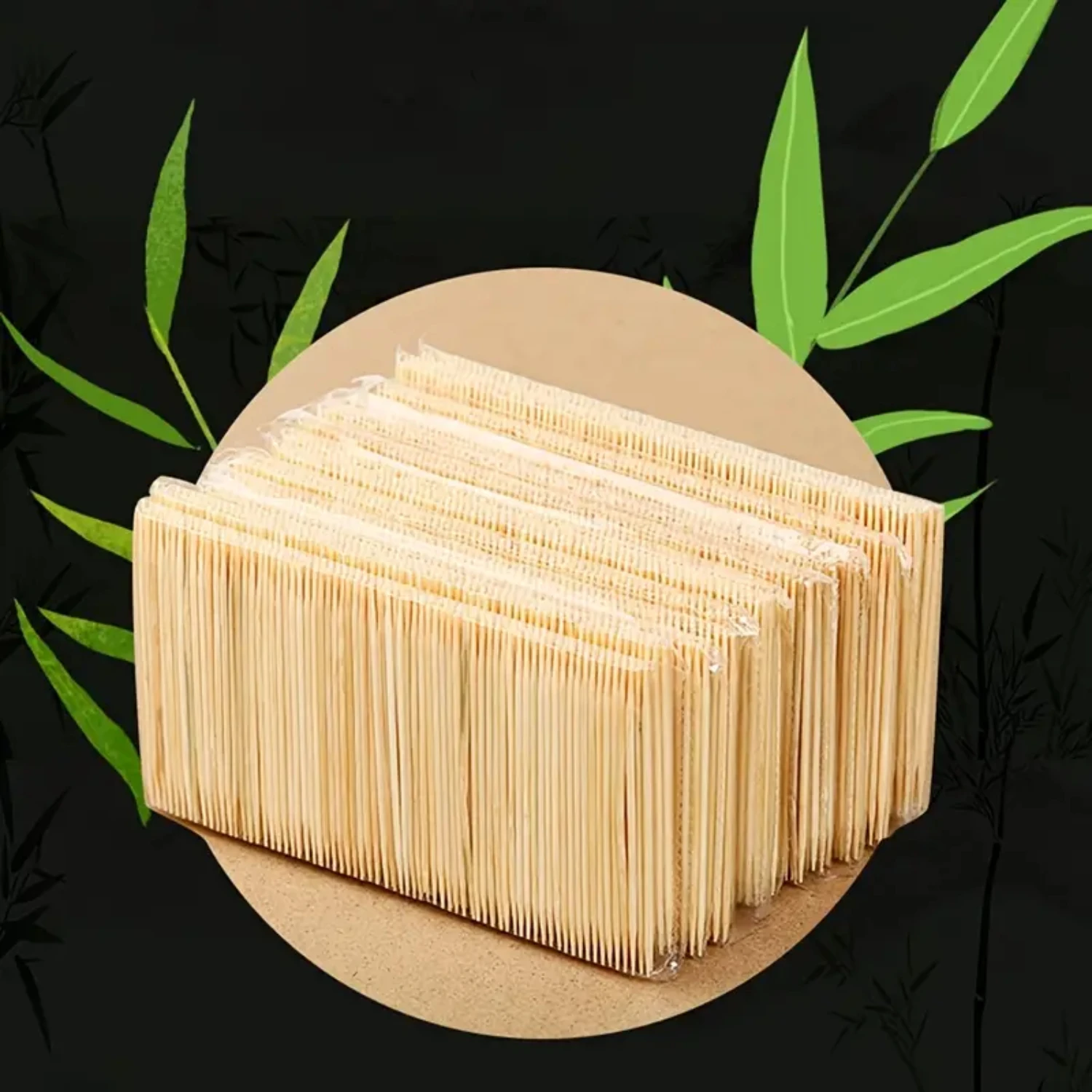 Palitos de bambu de ponta dupla para uso doméstico - Pacote conveniente de 200/400/600 unidades para uso doméstico - Palhetas de frutas descartáveis para festas e Sn