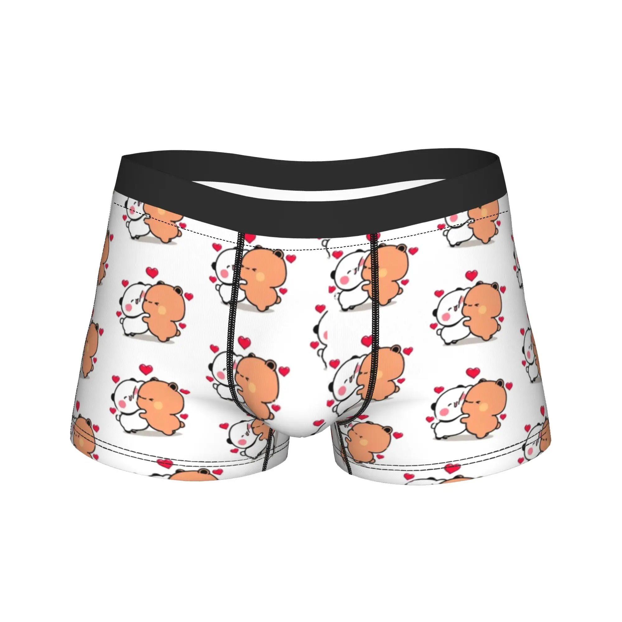 

Bubu Dudu Panda Bears Face Hug Love Underwear Novelty Underpants Design Boxer Brief For Males 3D Pouch Plus Size Boxershorts