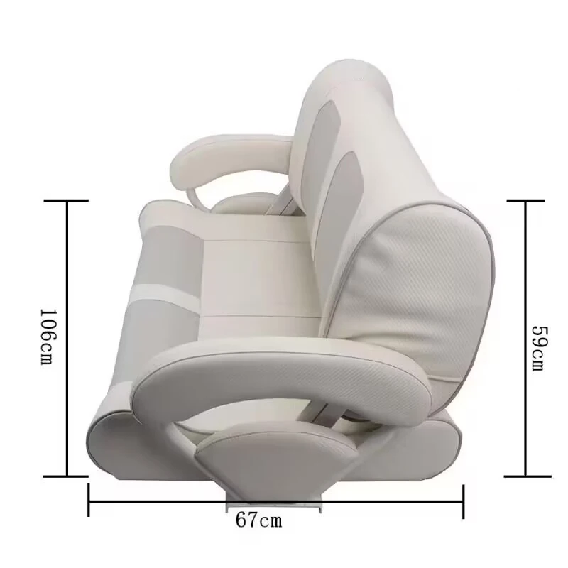 Product White Dark Blue Double Boat Seat Fashion Upholstered Yacht 106cm Length